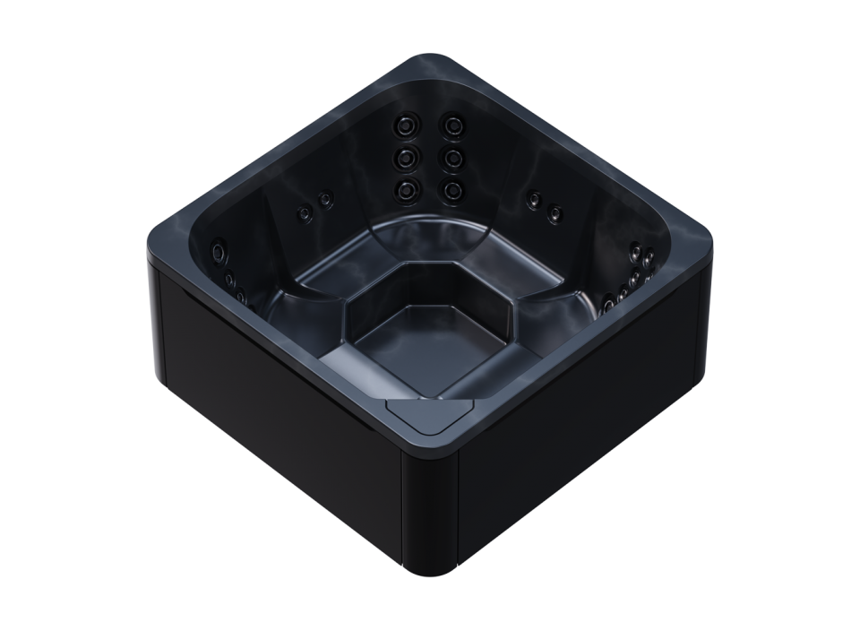 Cuve intérieure marbre foncé et habillage extérieur noir