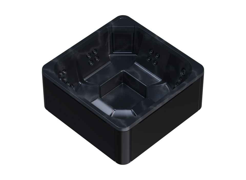 Cuve intérieure marbre foncé et habillage extérieur noir