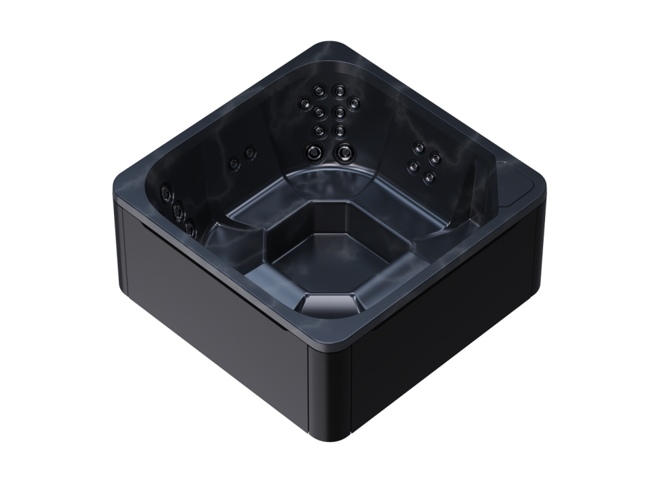 Cuve intérieure marbre foncé et habillage extérieur noir