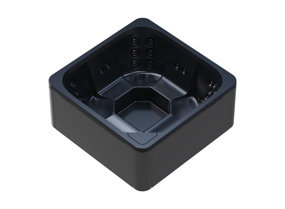 Cuve intérieure noire et habillage extérieur gris