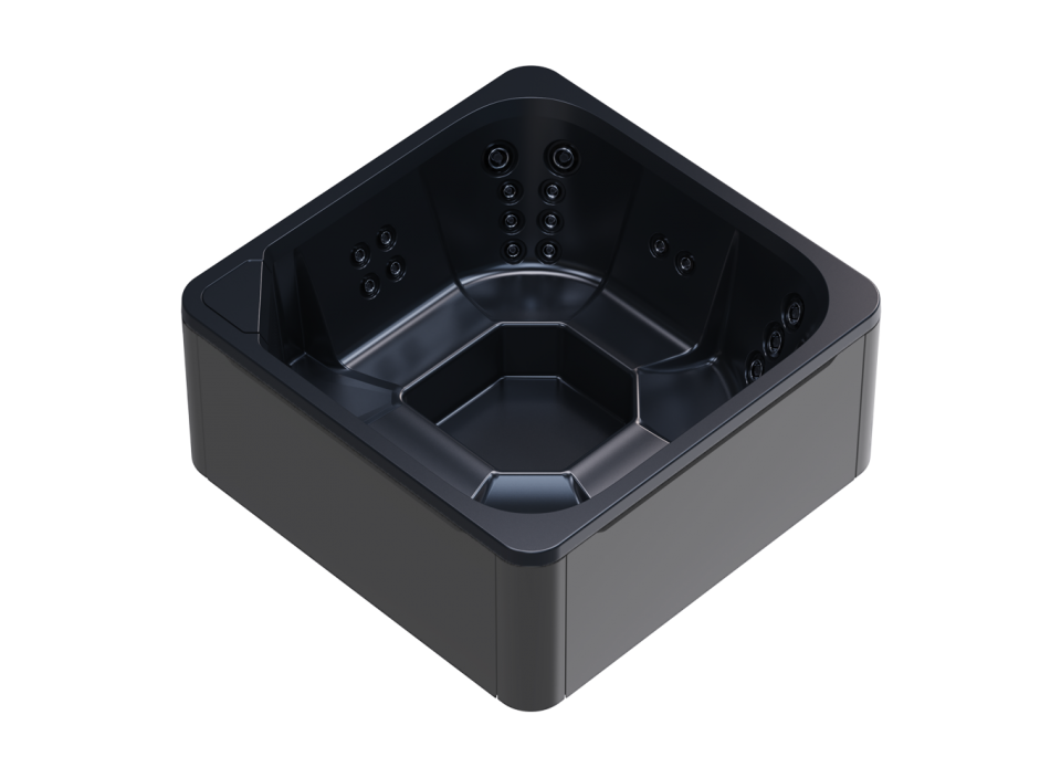 Cuve intérieure noire et habillage extérieur gris